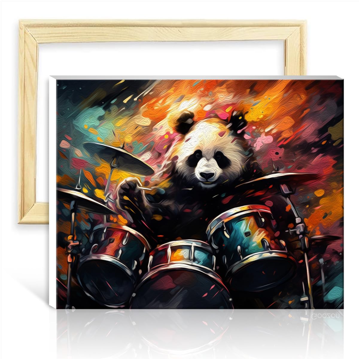 TANGFEIY Digital Painting Kits Panda DIY Paint by Number Adults Beginner Acrylic Number with Paintbrushes Number Painting Anti Stress Toys NO Frame(60x75cm) — image 1