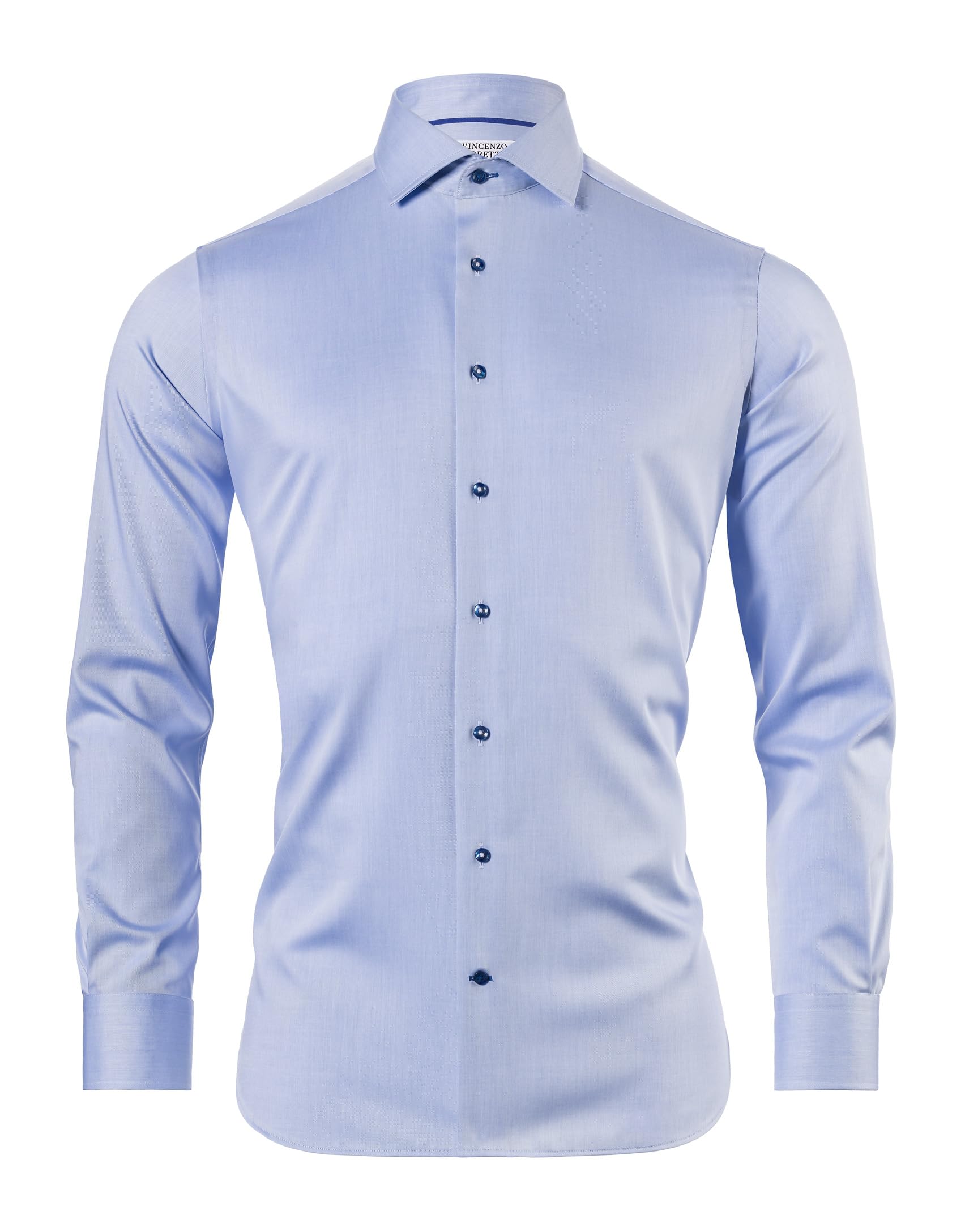 Vincenzo Boretti Hemd, Slim-fit/tailliert, Twill - bügelfrei