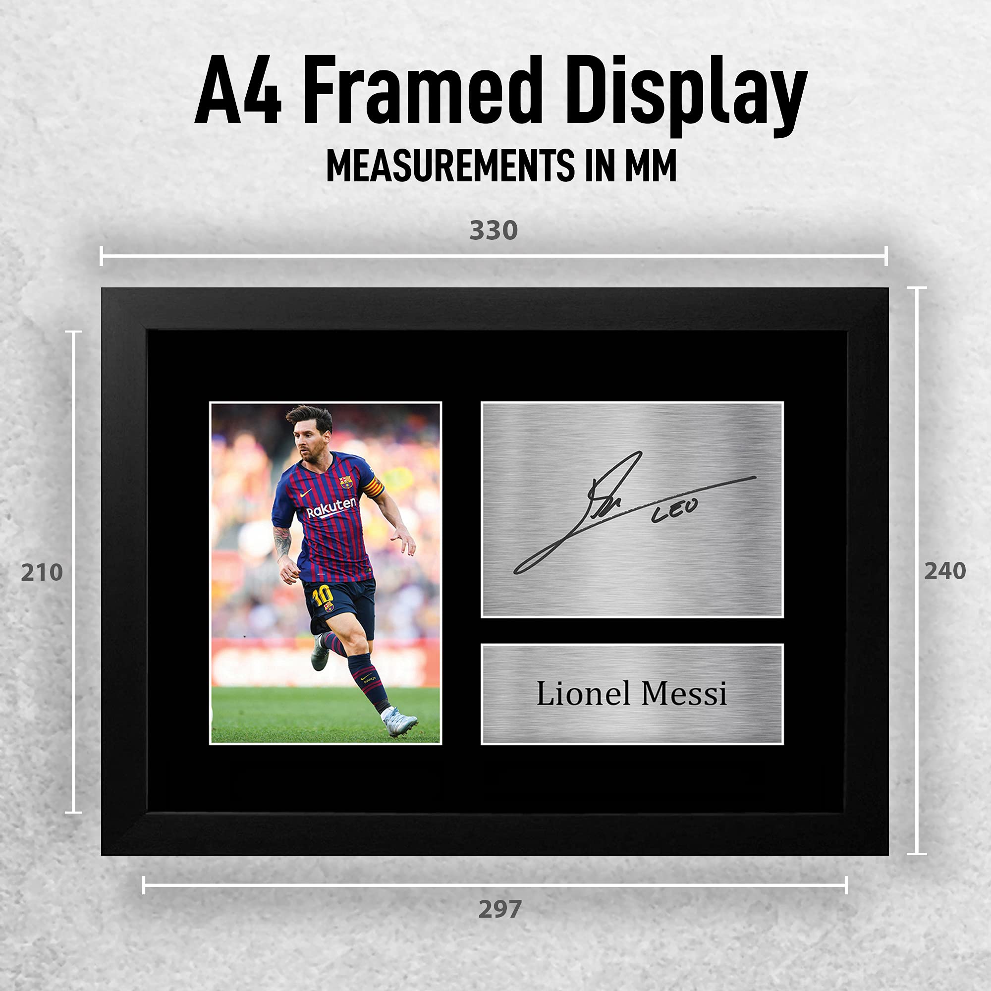 Amazon.co.jp: HWC Trading Lionel Messi ギフトサイン入り A4プリント