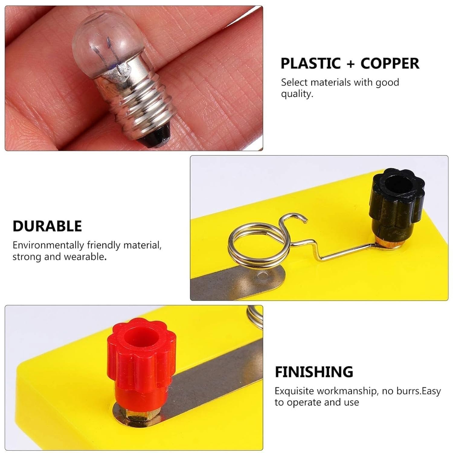 Kit didattico for la Scienza dei circuiti da 7 Pezzi - Set di esperimenti elettrici di Fisica in Rame for l'istruzione STEM