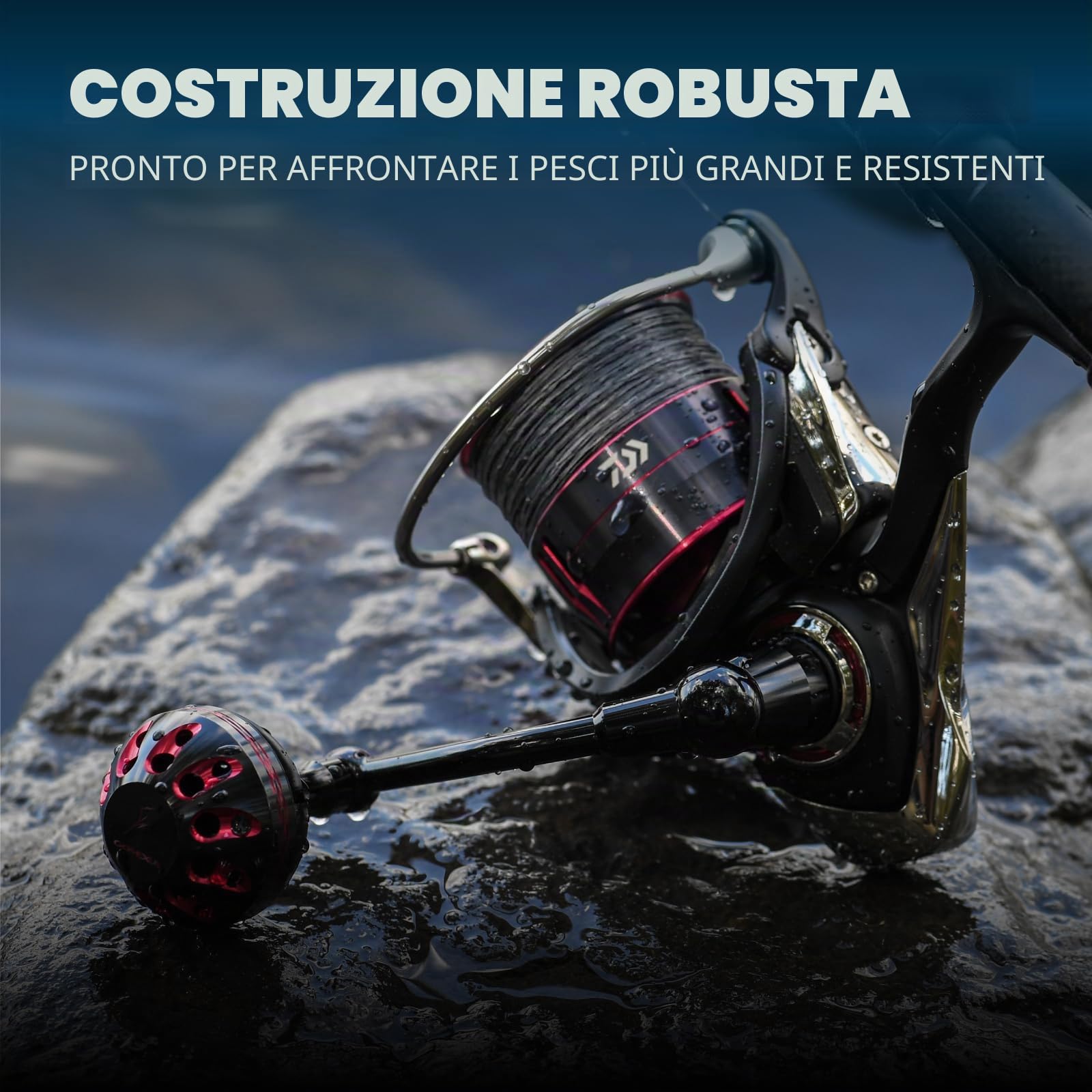 Gomexus Maniglia di Alimentazione in Alluminio per Mulinello da Spinning Daiwa Fuego LT 1000-8000
