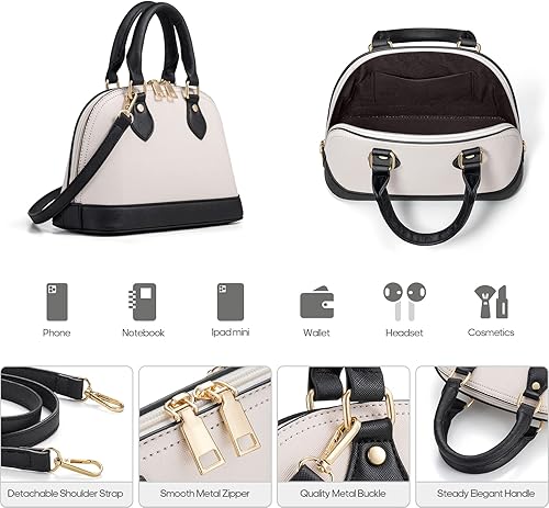 Miniatura 5 de Bagsure Juego de bolsos de mano, juegos de bolsos para mujer, bolsa de mano, 4 piezas, juego de bolso con bolsa de mano, bolsa de hombro, negro y