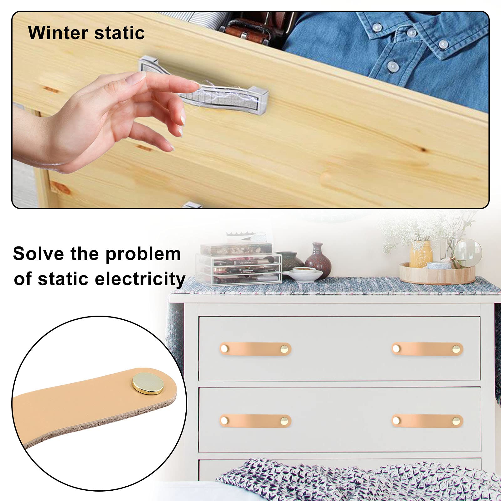 Lot De 6 Poignées De Meubles En Cristal Pour Armoire, Armoires De