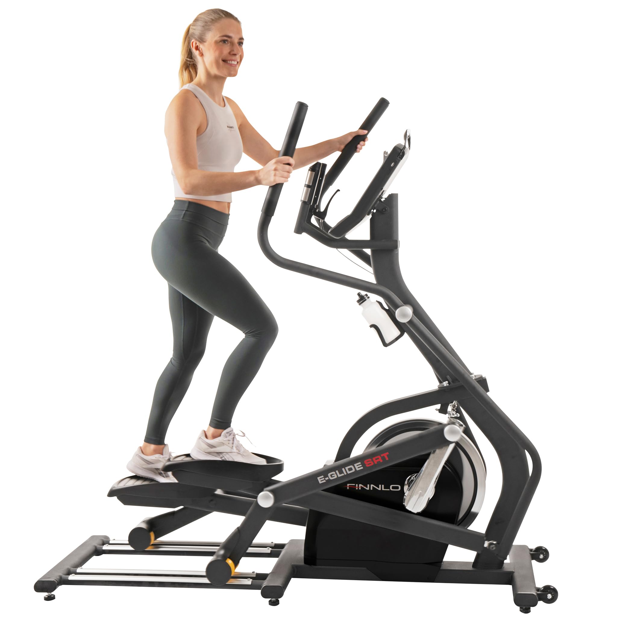 HAMMER Finnlo Ellipsentrainer E-Glide SRT – Profi Crosstrainer für Zuhause, 20 kg Schwungmasse, 16 Trainingsprogramme & Pulsmessung – effektives Ausdauertraining