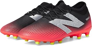 New Balance Unisex-Adult Tekela Magique FG V4+ Soccer Shoe, Black/Energy Red/Hi-Lite, Men 8.5 M/Women 10 W