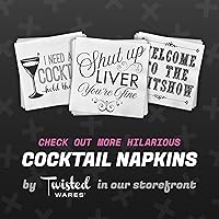 Vista 5 de Twisted Wares - Divertidas servilletas de cóctel - Creo que eres genial y soy solo una servilleta - Servilletas de cóctel boutique - Perfectas