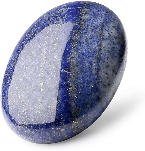Lapislázuli de 2.4 pulgadas, cristales curativos de piedra de palma grande, piedras preciosas naturales, efectos calmantes, equilibrio de energía,