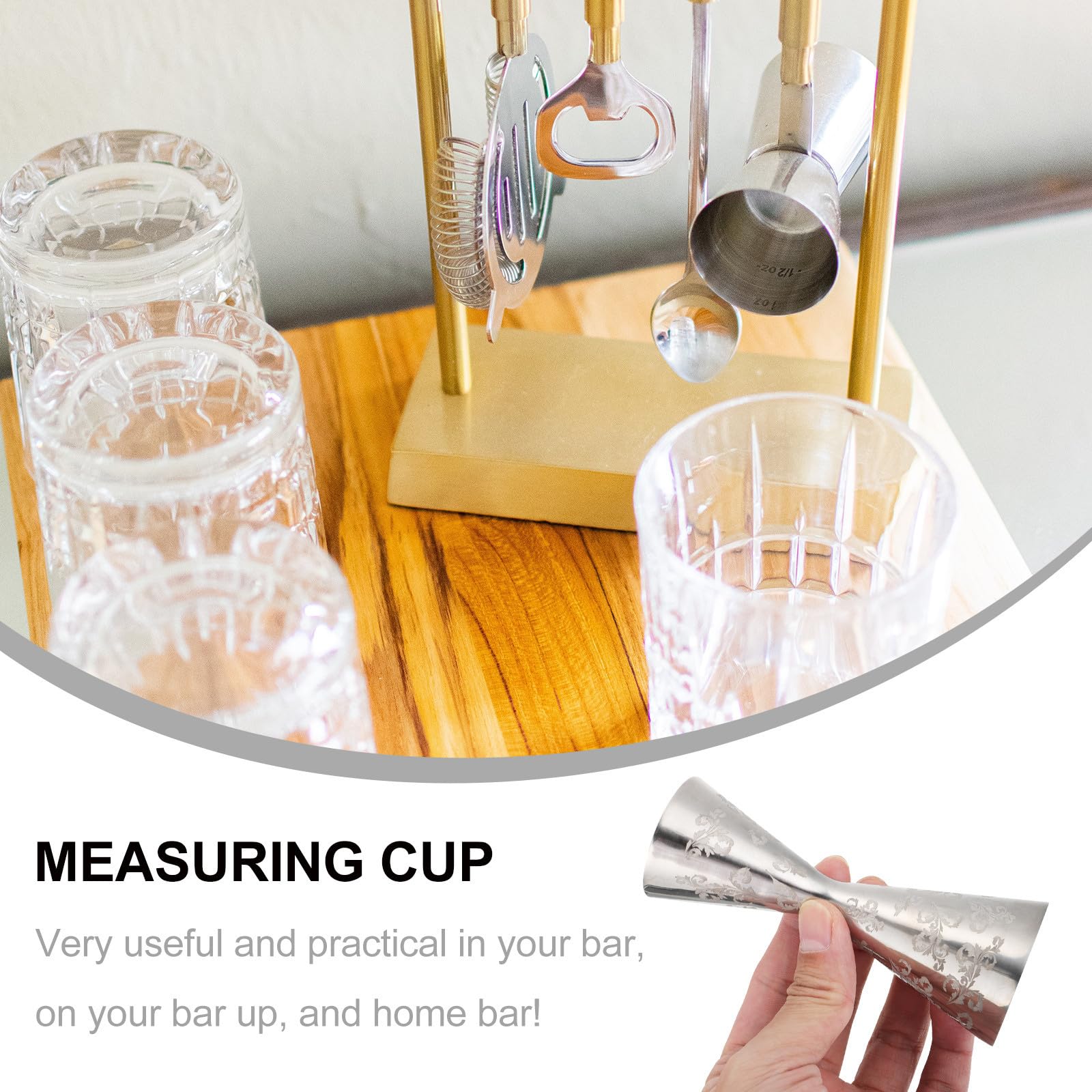 SOLUSTRE 3 Stück Doppel Jigger aus Edelstahl mit Klarer Skala und Rostfreiem Material 30ml und 45ml Messbecher für Drinks für Riegel und Zuhause