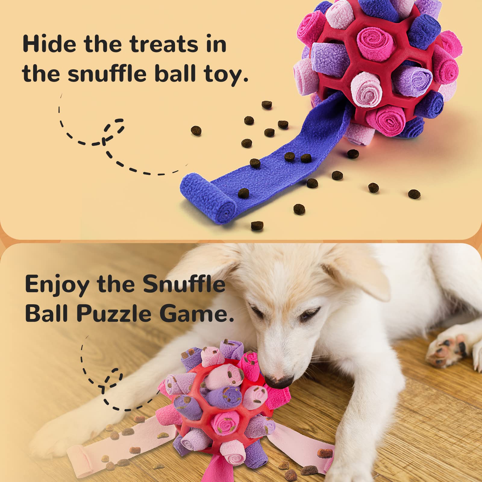 Larimuer Snuffle Ball for Dogs Snuffle Rug Snuffle Toy, Interactive Dog Toy - Image 4