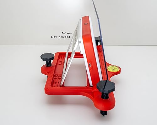 Miniatura 3 de Soporte de muelle de alineación y nivelación ajustable para Flightscope Mevo Plus (Mevo+) con protección de bola de rebote rojo