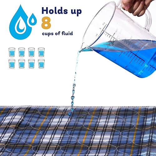 Miniatura 80 de Almohadillas de cama antideslizantes para incontinencia lavables de 36 x 72 pulgadas, almohadillas de cama impermeables para adultos, lavables