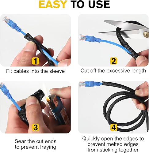 Miniatura 6 de Protectores de cables contra mascotas que no mastican, ultra duradero, protector de cable para mascotas, funda flexible para cables para TV,