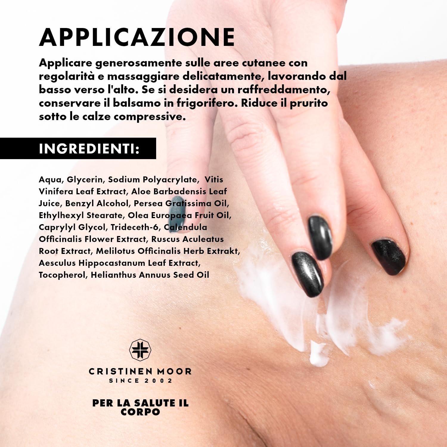 CristinenMoor │ Balsamo per la cura delle vene delle gambe, 500 ml | Per le vene varicose I gambe pesanti e doloranti | problemi alle vene