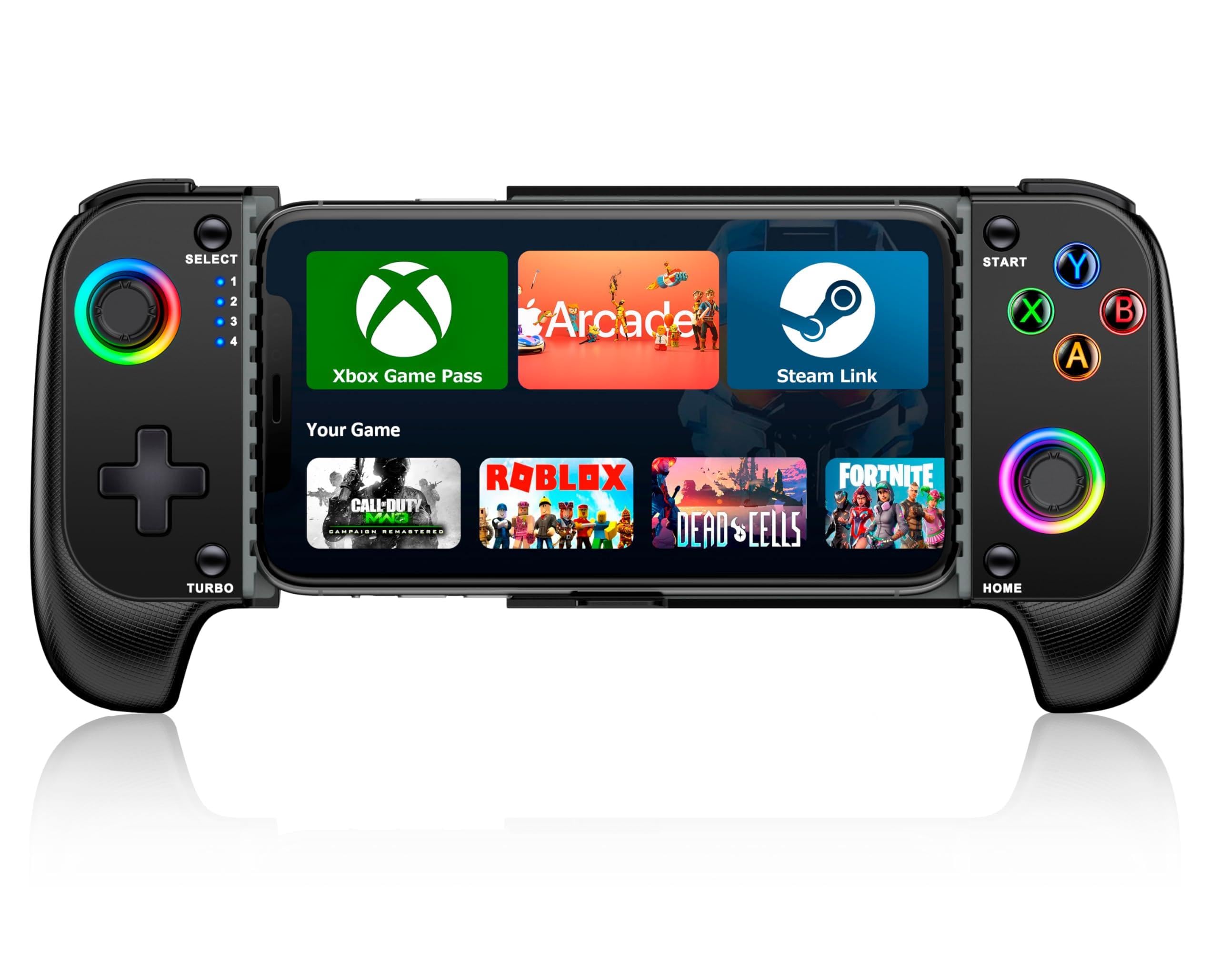 ALEEMTRY Handy Controller für iPhone, Smartphone Controller für Android mit Hall Effect Joystick Support Xbox Cloud/MFi Apple Arcade/Roblox