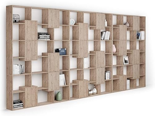 Miniatura 67 de Mobili Fiver, Estantería Iacopo XS (63.31 x 31.5 pulgadas), roble rústico, fabricada en Italia Roble rústico,Ashwood Negro,Ashwood Blanco,Efecto