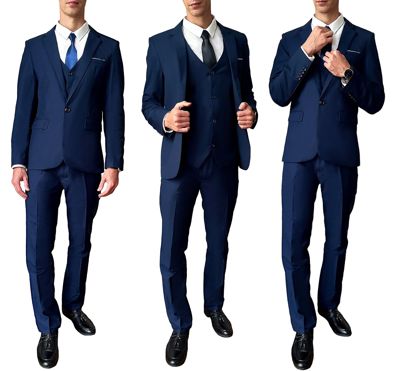 Suit King Terno masculino de 3 peças, jaqueta estilosa slim fit, calças, colete, 2 gravatas e cinto, perfeito para casamentos, negócios e muito mais em promoção! Veja a oferta e mais achadinhos de Alfaiataria & Formal 3 Hoje é o melhor dia para comprar Suit King Terno masculino de 3 peças, jaqueta estilosa slim fit, calças, colete, 2 gravatas e cinto, perfeito para casamentos, negócios e muito mais com aquele preço maroto! Promoção! Aproveite a oferta! 3