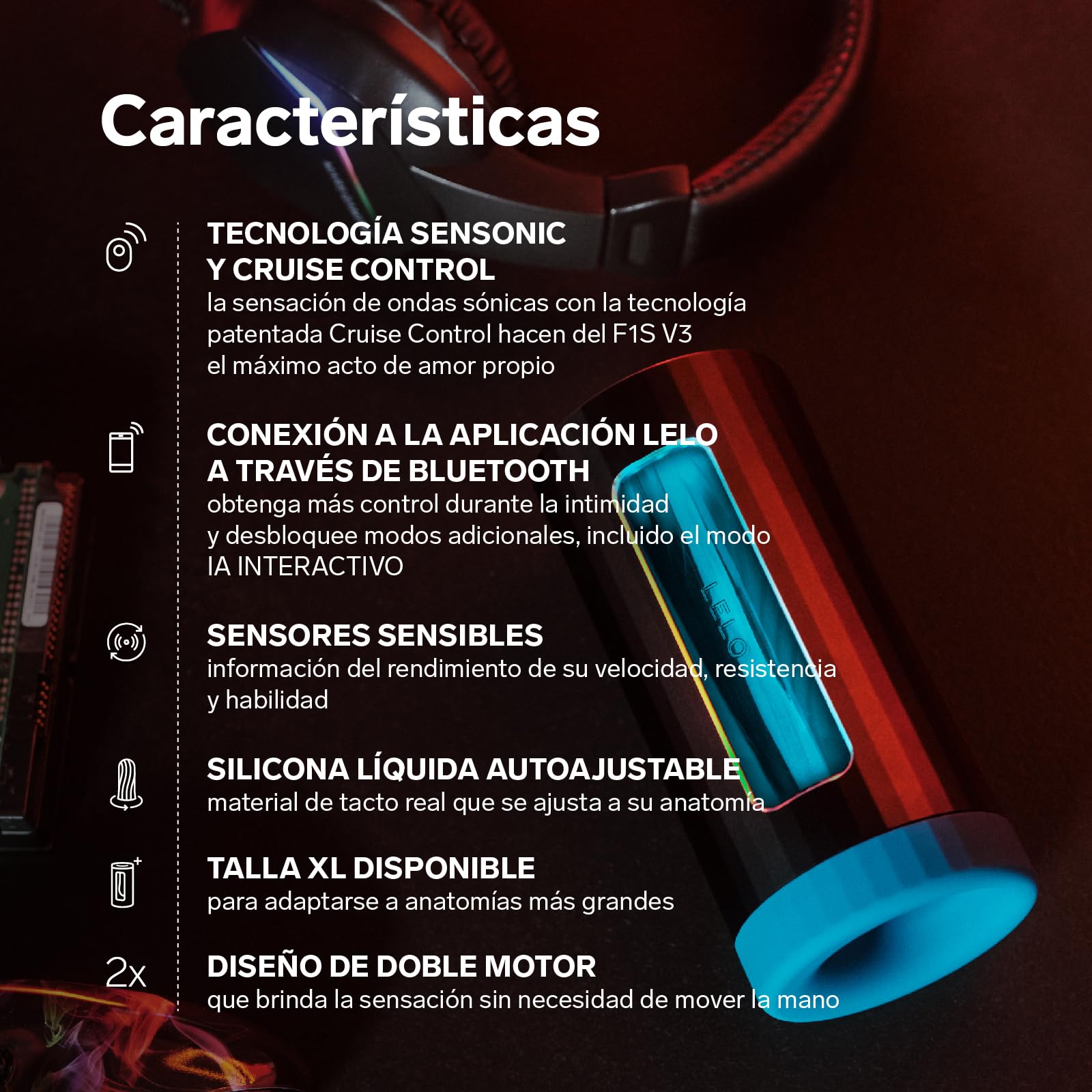 LELO F1S V3 XL Console di Piacere per Uomini in Misura Più Grande, Masturbatore per Uomo con App Bluetooth, Vibratore per Uomo con 8 Modalità di Piacere e 1 Funzionalità AI Interattiva, Sex Toy, Teal