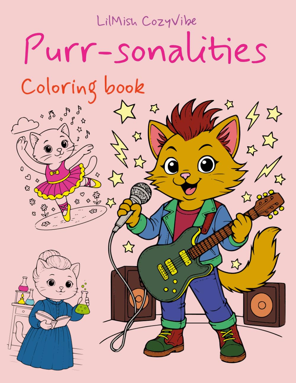 Purr-sonalities – The Secret Lives of Extraordinary Cats: Coloring book