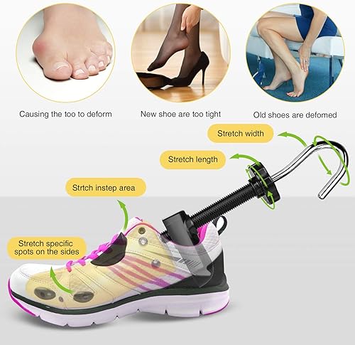 Miniatura 3 de eachway - Estirador de zapatos para hombre y mujer, ajusta el largo y ancho del calzado, para tallas de mujer de EE. UU. de 5.5 a 9