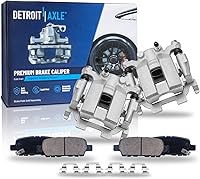 Vista 40 de Detroit Axle - Pastillas de cerámica traseras de repuesto de pinza de freno derecha para Infiniti G35 Nissan 350Z Murano Quest - Juego de 3 piezas