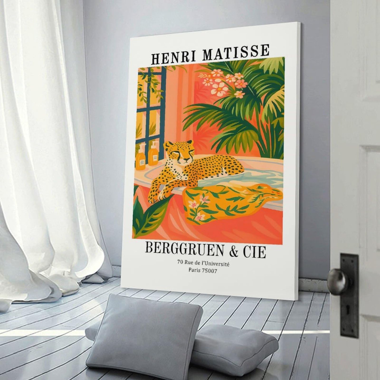 Junmoney Henri Matisse Berggrruen & Cie Wall Picture Print 20x30inch(50x75cm), for Corridors, Hallways Or Apartment Entries, Wall Decor to Refresh Empty Corners
