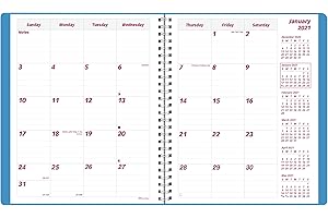 2023 Mountain Blue Desk Calendar for 14-Months