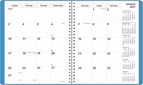Miniatura 1 de Brownline Agenda mensual esencial 2024, 14 meses, diciembre de 2023 a enero de 2025, encuadernación de doble alambre, 8.875 x 7.125 pulgadas, azul