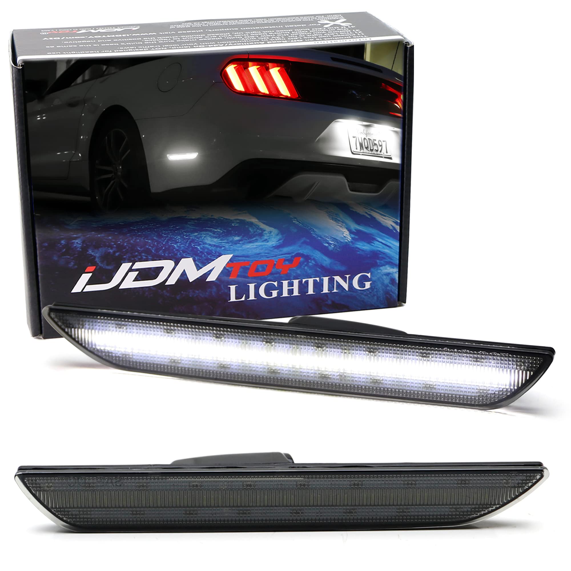 Amazon | iJDMTOY ライトダークレンズ ホワイトフルLEDリアサイド 