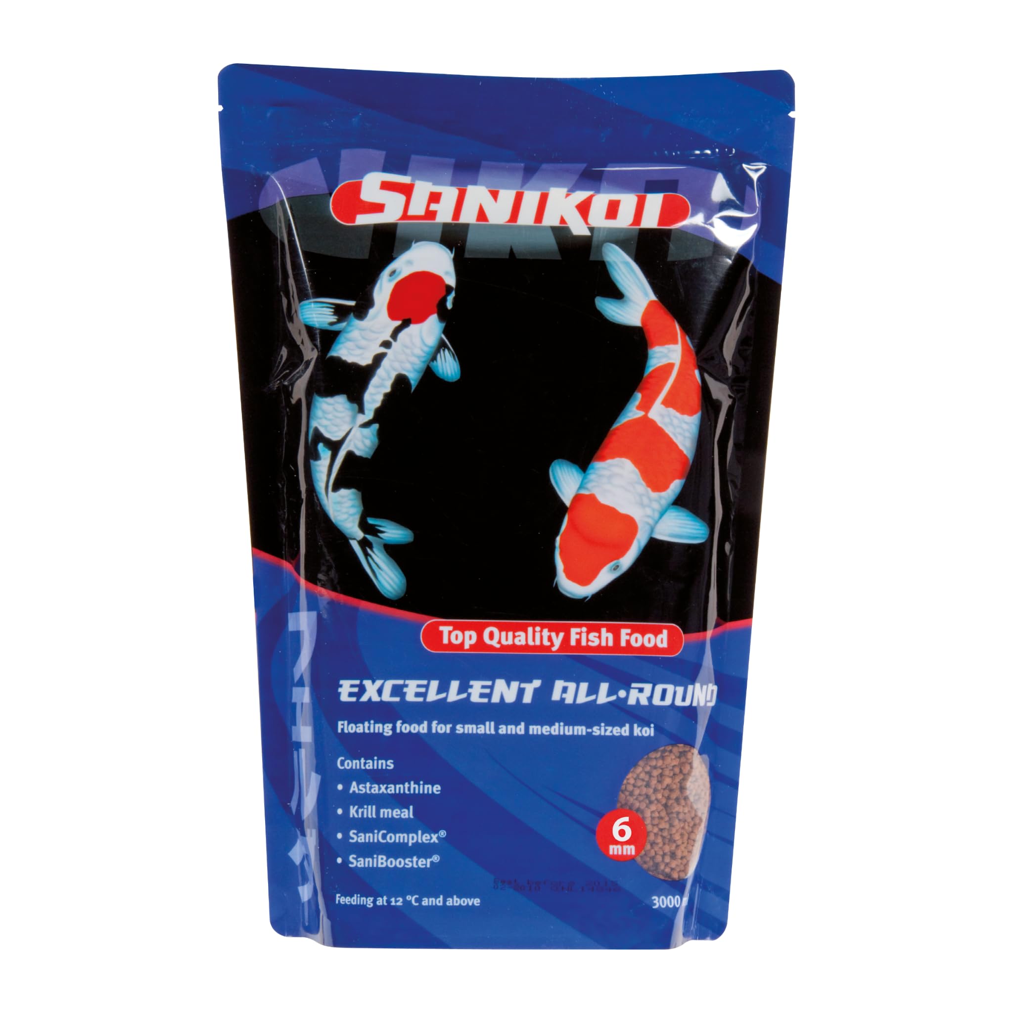 Velda SaniKoi, aliment complet pour poissons koï, Excellent All Round 6 mm, sachet 10 litres, 124612