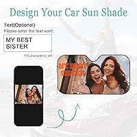 Vista 2 de Parasol personalizado para parabrisas de automóvil Diseño personalizado con tu foto Logo con texto personalizado Visera solar para múltiples modelos