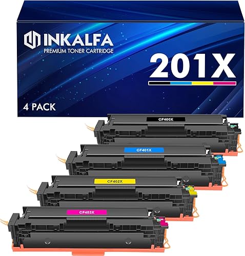 Miniatura 8 de Paquete de 4 cartuchos de tóner 201X de alto rendimiento MFP M277dw compatibles para HP 201X 201A Color Laserjet Pro MFP M277dw M277c6 M252dw M277