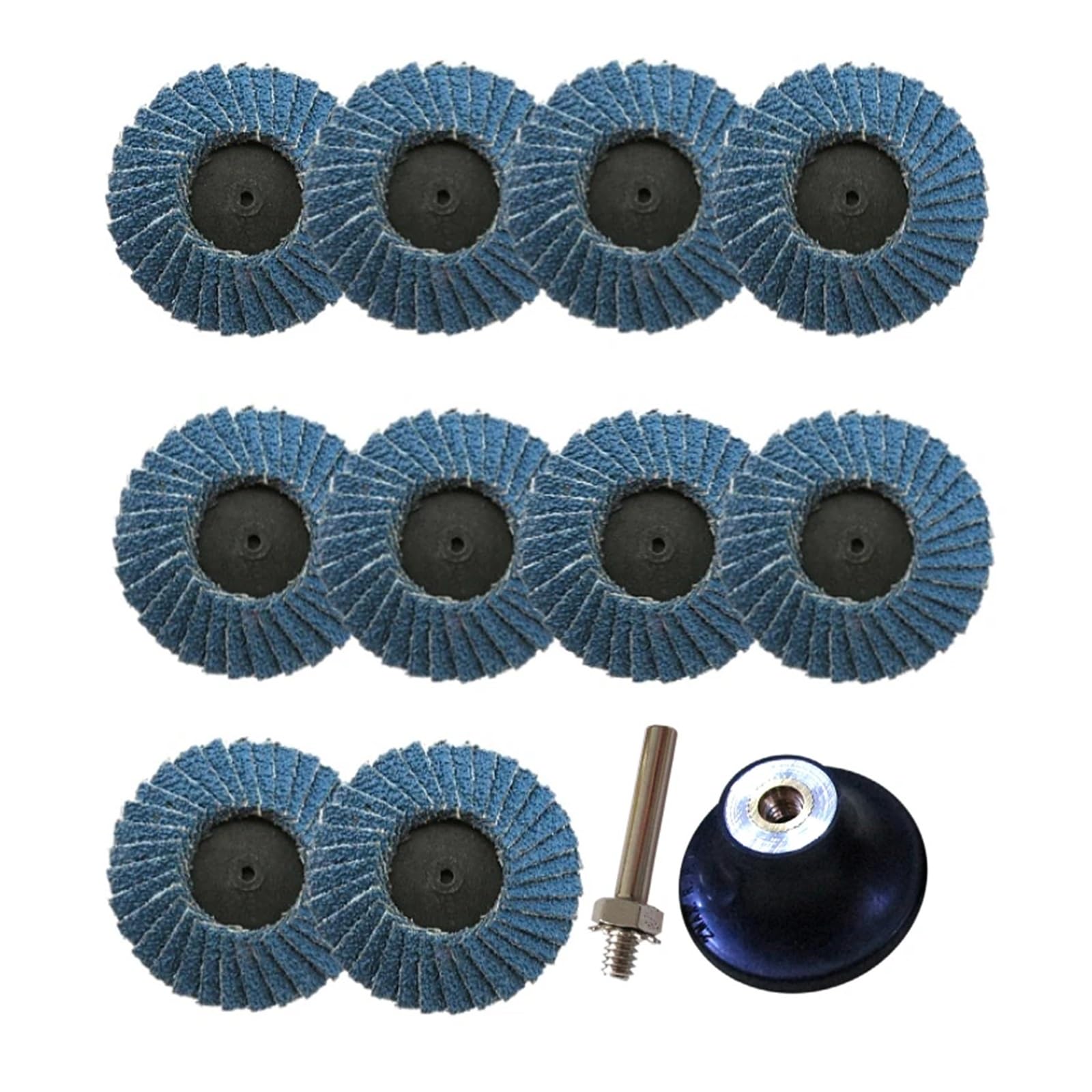 10 szt. tarcz listkowych 5.1 cm 50 mm niebieskie tarcze szlifierskie 40 60 80 120 ściernice szlifierskie z podkładką chwytu 1/10.2 cm (120)