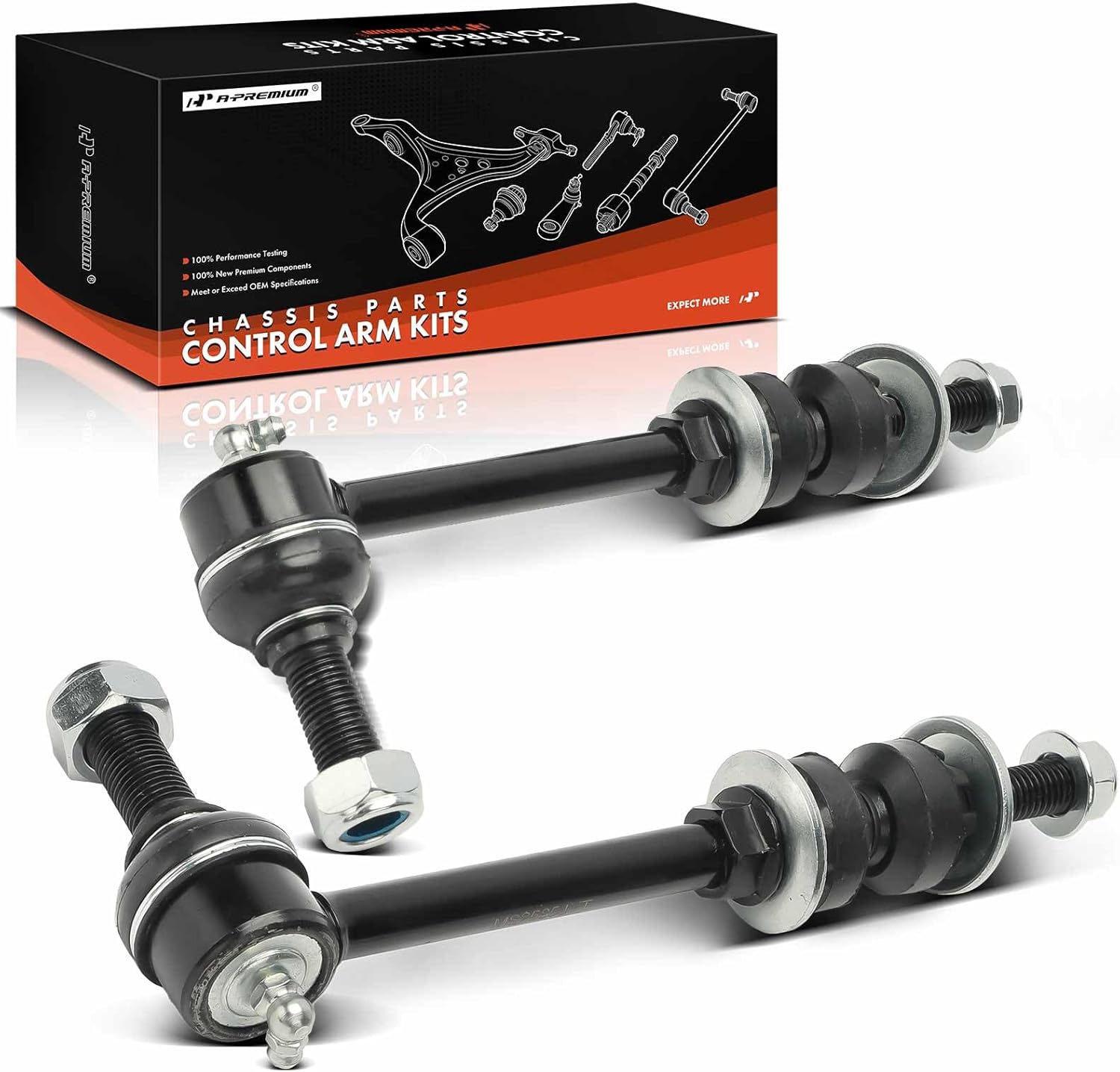 A-Premium 2 x Front Sway Bar Links Stabilizer Bar Links, Compatible with Ram 2500 3500 2011-2013, 4500 5500 2011-2019 & Dodge Ram 3500 4500 5500 2008-2010, Ram 2500 2010 & Sterling Truck Bullet 45 55
