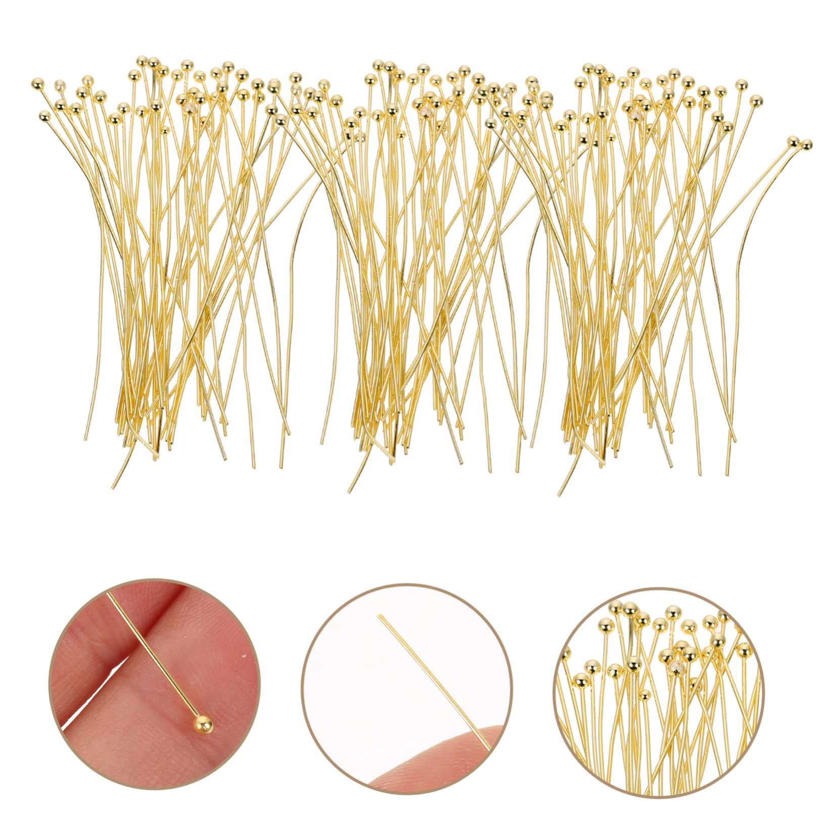 Hohopeti DIY Ball Pins Set Beading Embroidery Ball Pins Bead Head Jewelry Making Tool Tube Beads for Jewelry Making