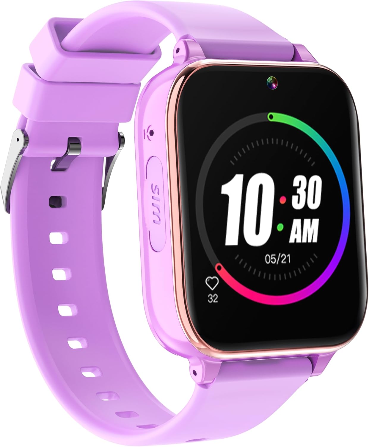 4G Kids Smart Watch Phone - Smart Cell Phone Watch for Boys Girls with Call SOS Games Alarm Camera Music Calculator School Mode Children Touch Watches for Kids Birthday Ages 4-12, Violet