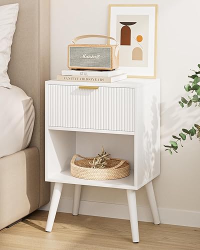 Mesita de noche, mesa auxiliar pequeña, mesita de noche con cajón, mesita de noche moderna, mesa auxiliar para dormitorio, sala de estar (rayas