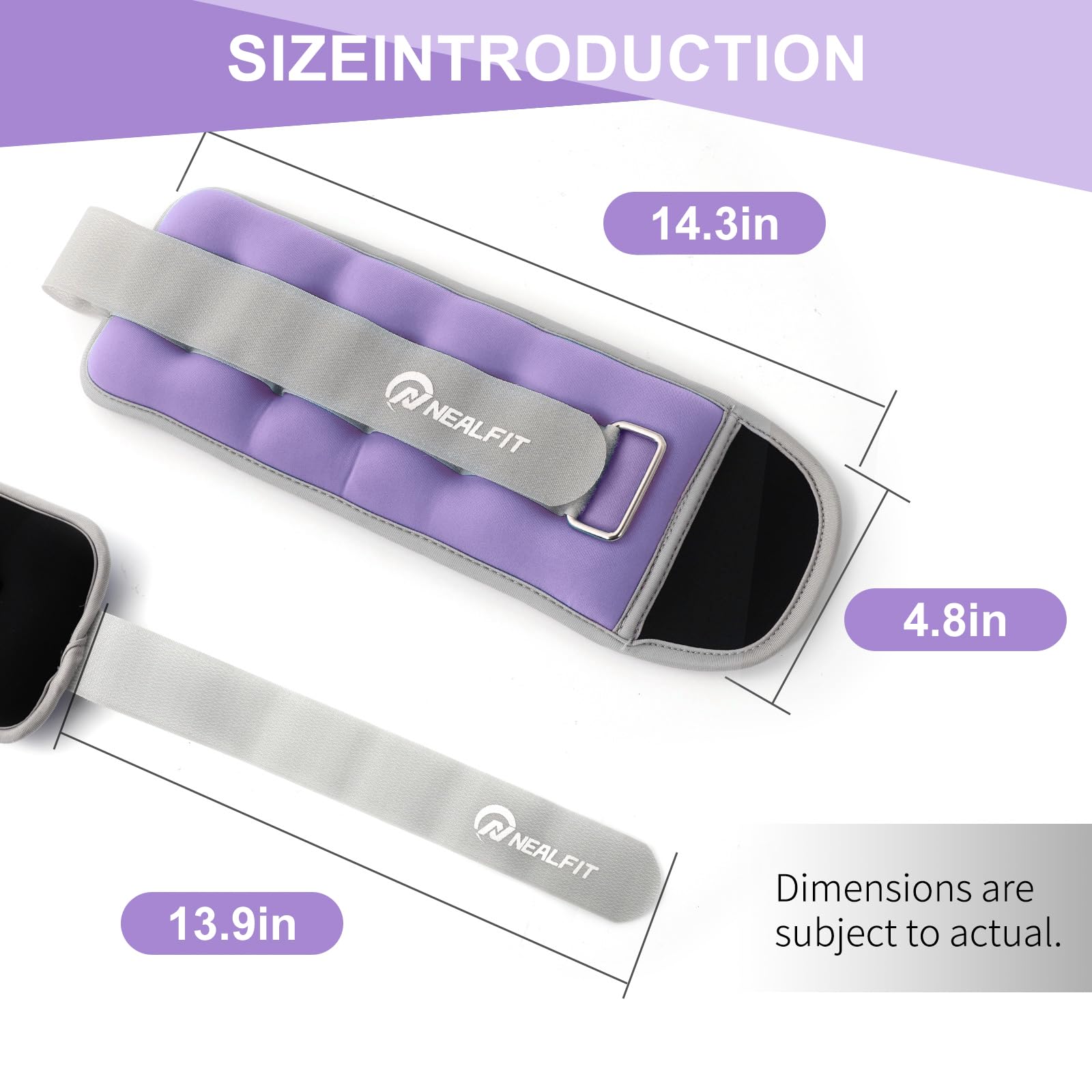 NEALFIT Obciążniki na kostki dla mężczyzn, kobiet, dzieci, obciążniki na nadgarstek z regulowanym paskiem do biegania, gimnastyki, aerobiku, siłowni, fitnessu