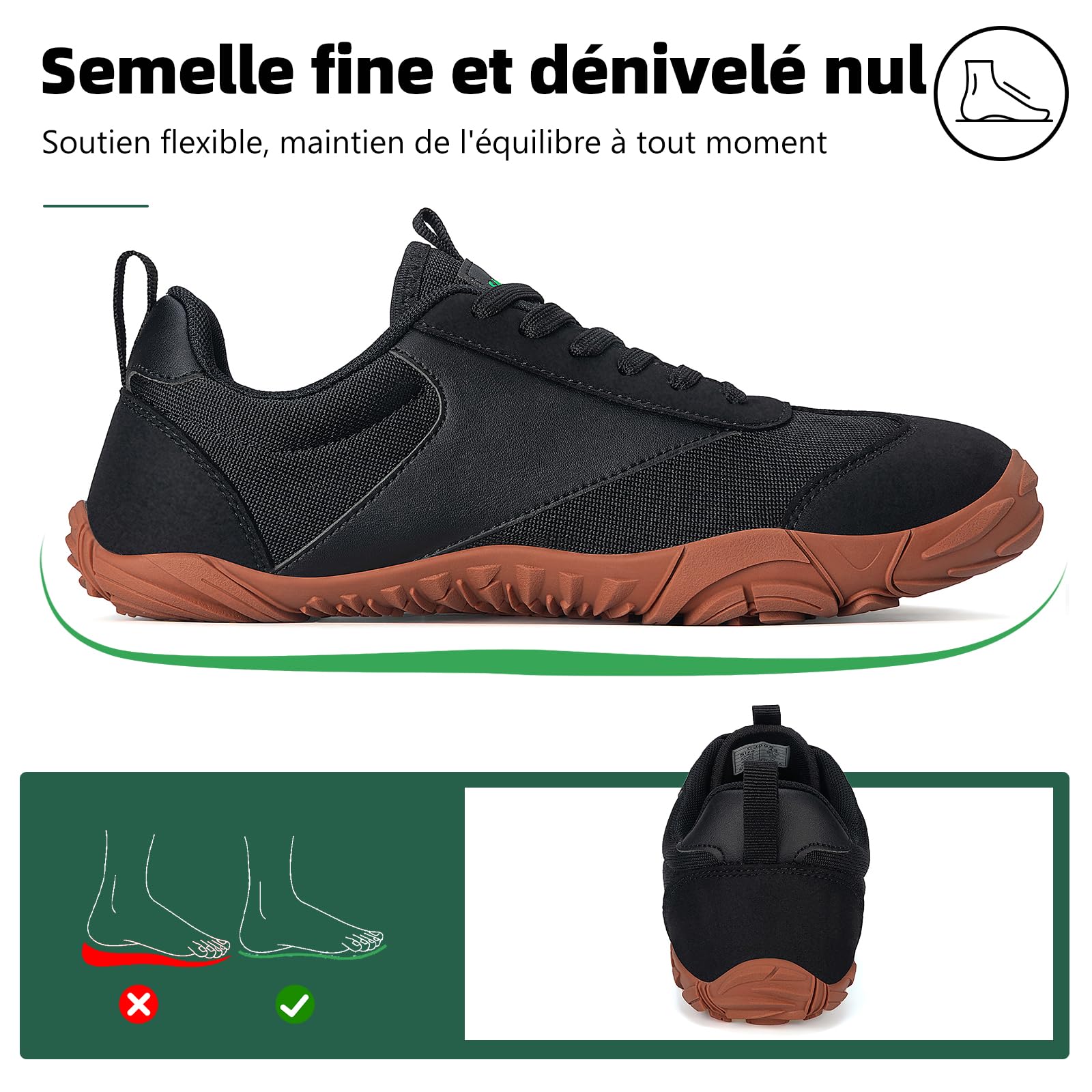 SAGUARO Unisex Barefoot Shoes Chaussures Minimalistes Knit Sneaker Pieds Nus Respirantes Antidérapant