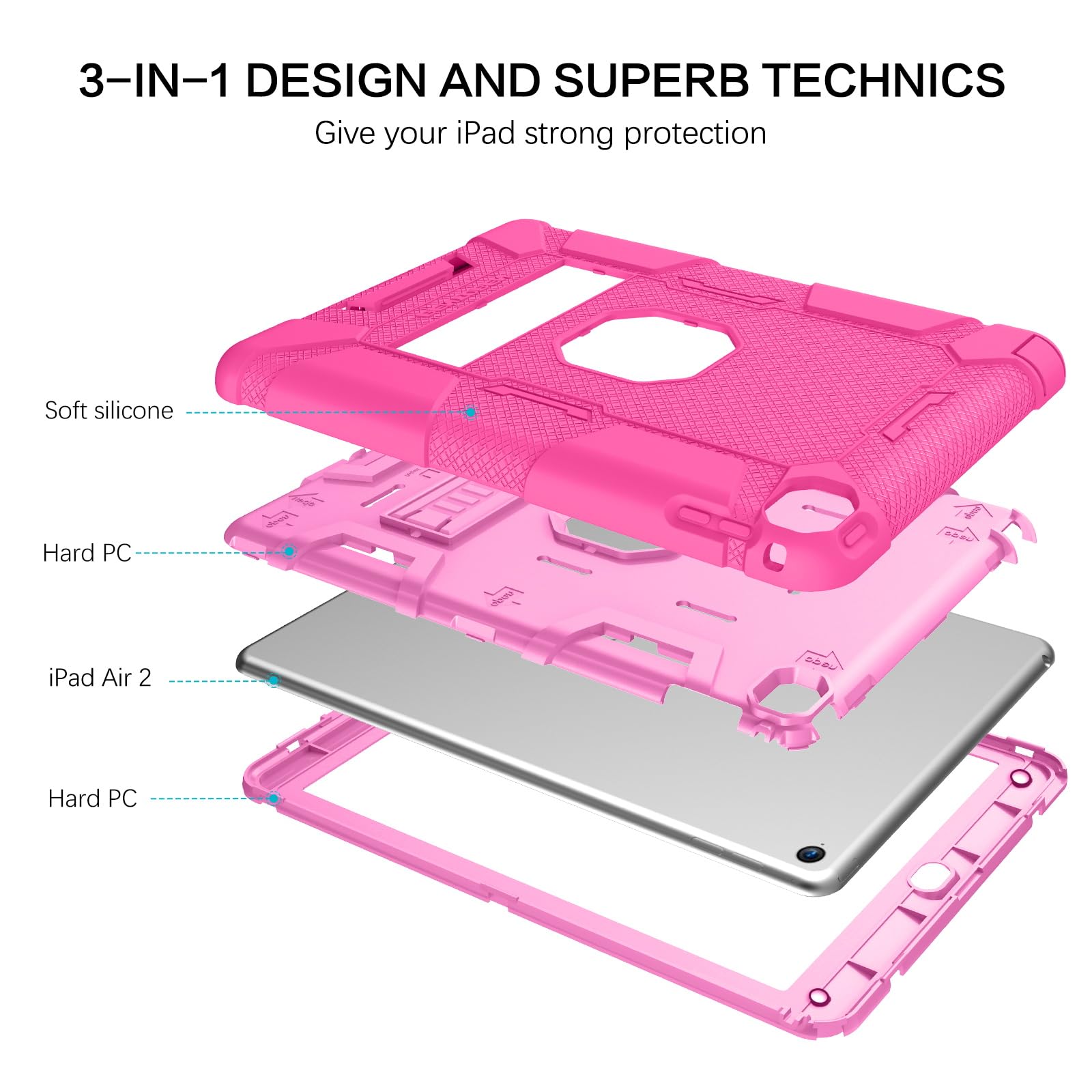 Amazon.com: BENTOBEN iPad Air 2 Case, Hybrid Shockproof with