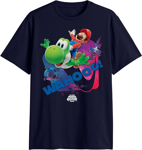Nintendo Super Mario Galaxy Movie T-Shirt Yoshi Wahoo!