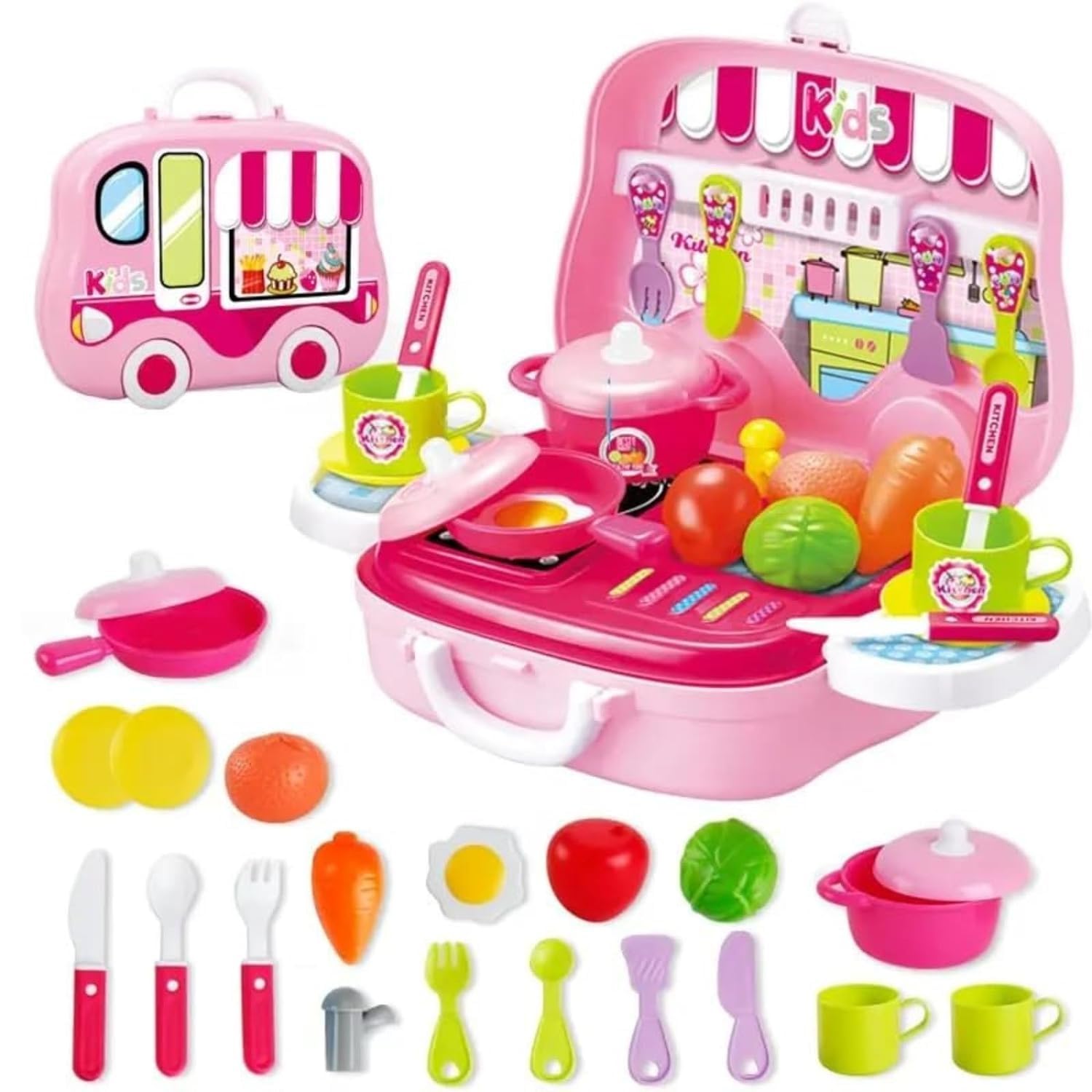 Toys Nagar Kitchen Playset Toys for Girls - Little Chef Play Set, Kitchen Cooking Pretend Play Set Toy for Kids, Role Play Toys for 3+ Years Girls, Boys, Kids (Set of 26 Pcs)(Pack of 1) - Multicolor (B0DCGD46VH) Amazon Price History, Amazon Price Tracker