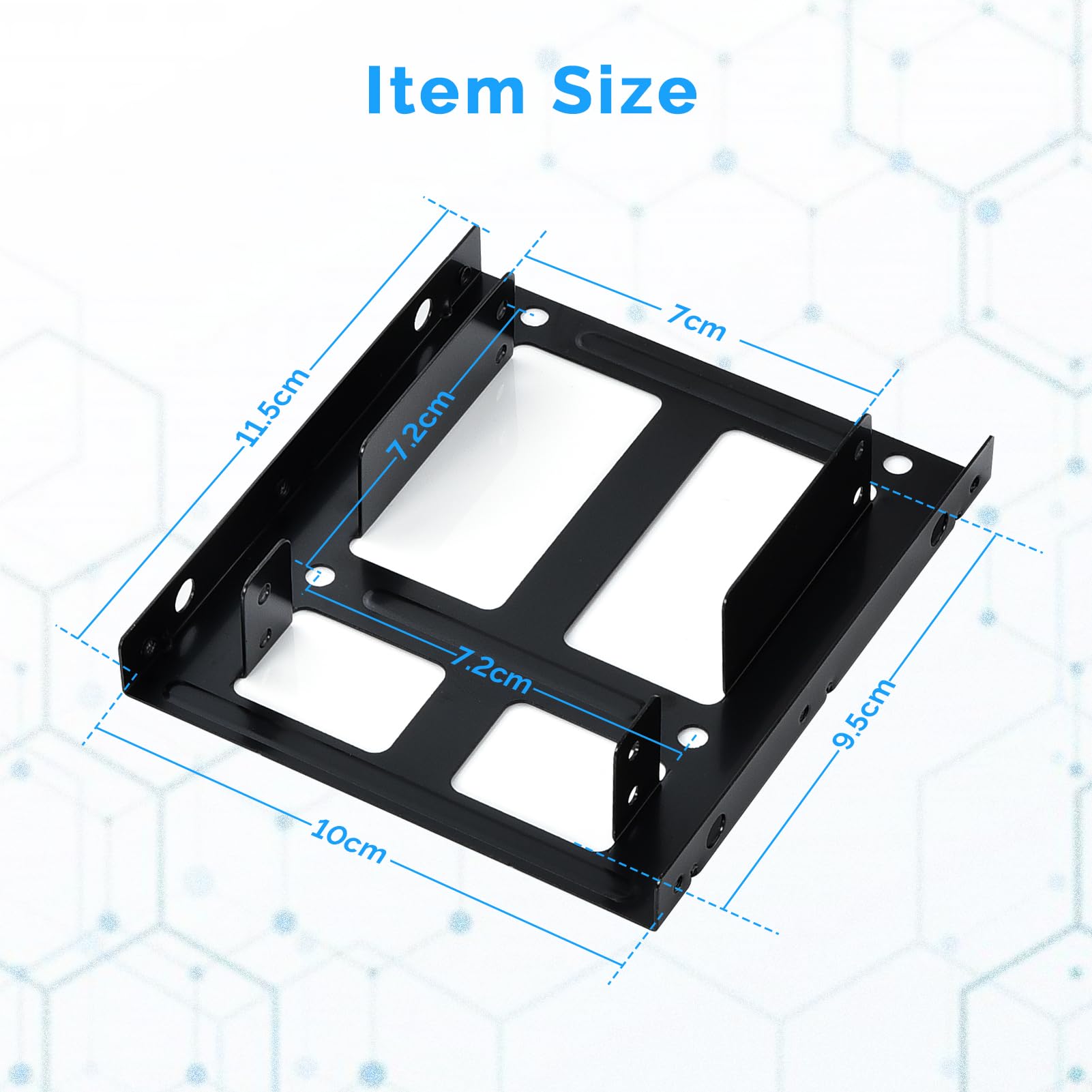 ELUTENG Montaggio per dischi rigidi da 2,5 pollici a 3,5 pollici Supporto per disco rigido a doppio strato da 2,5 pollici a 3,5 pollici Adattatore include 1 cacciavite e 5 viti