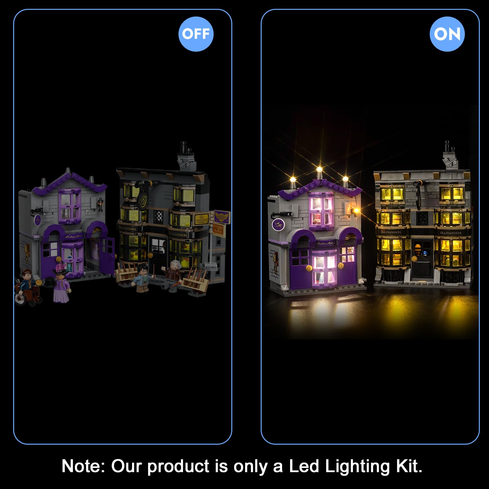 Light Kit for Lego Ollivanders & Madam Malkin's Robes, Lighting Set for Lego 76439 Ollivanders & Madam Malkin's Robes Set - Image 3