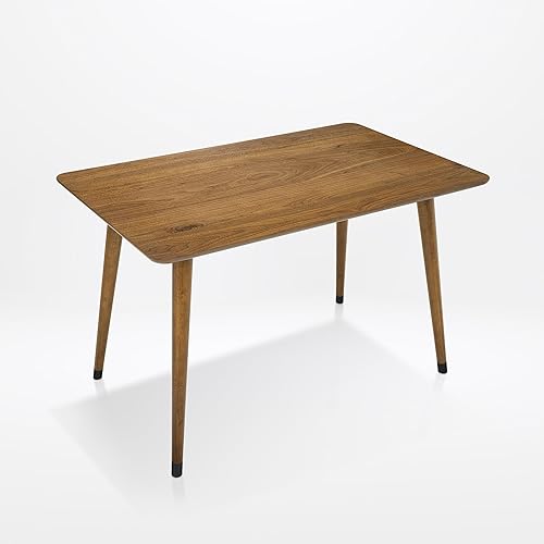 A ACACIA FURNITURE Wilma - Mesa de comedor de madera maciza de roble de 48 pulgadas, mesa de cocina y comedor de madera natural para 4, diseño