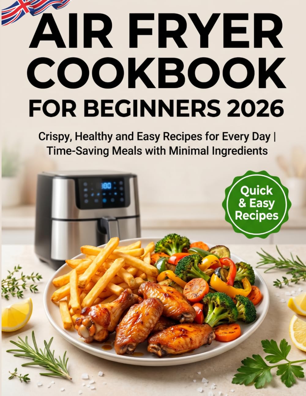 Air Fryer Cookbook for Beginners 2026: Crispy, Healthy and Easy Recipes for Every Day | Time-Saving Meals with Minimal Ingredients