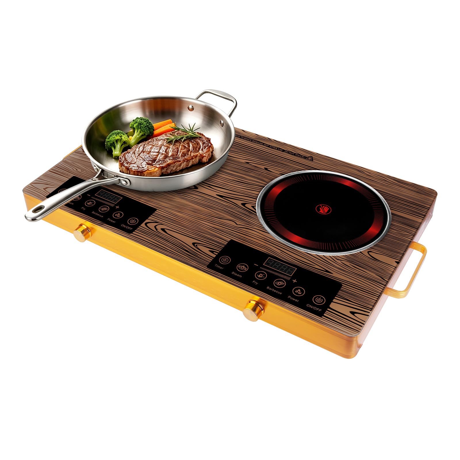 Portable Electric Double Burner Cooktop,7000W Infrared Hot Plate