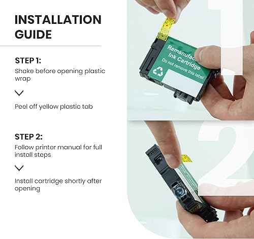 Miniatura 7 de YoYoink Paquete de 5 cartuchos de tinta remanufacturados de repuesto para Epson 212XL para impresora Epson XP-4100 XP-4105 WF-2850 WF-2830 –