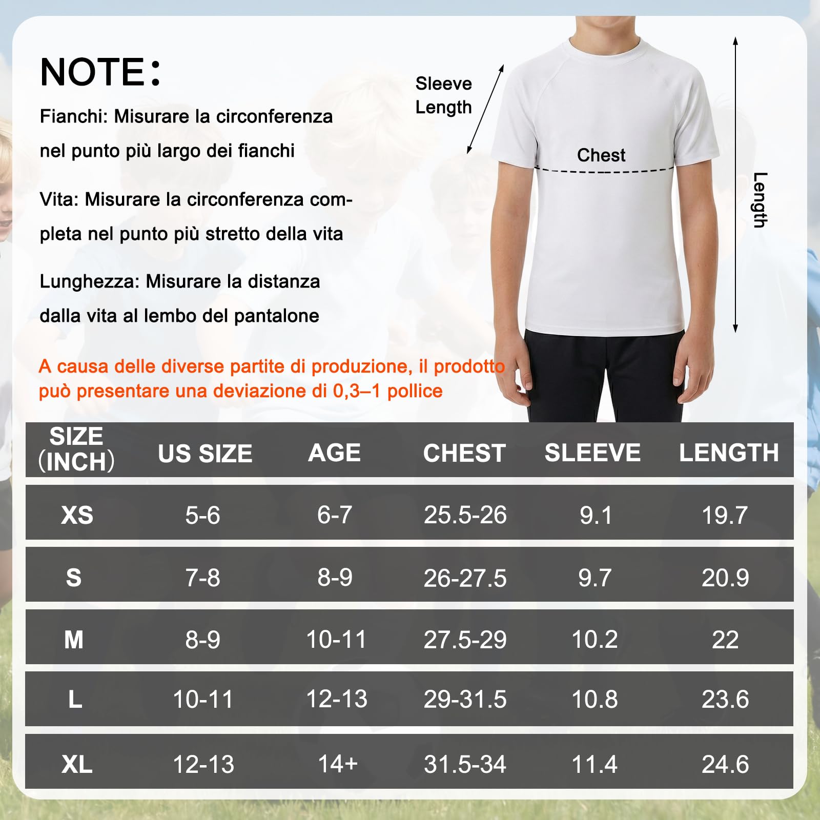 Maglietta a Maniche Corte per Ragazzi Asciugatura Rapida e Traspirante Maglia Intima Base Layer ad Elevata Elasticità Leggera Maglietta Sportiva a Girocollo per Corsa Calcio Basket Ciclismo