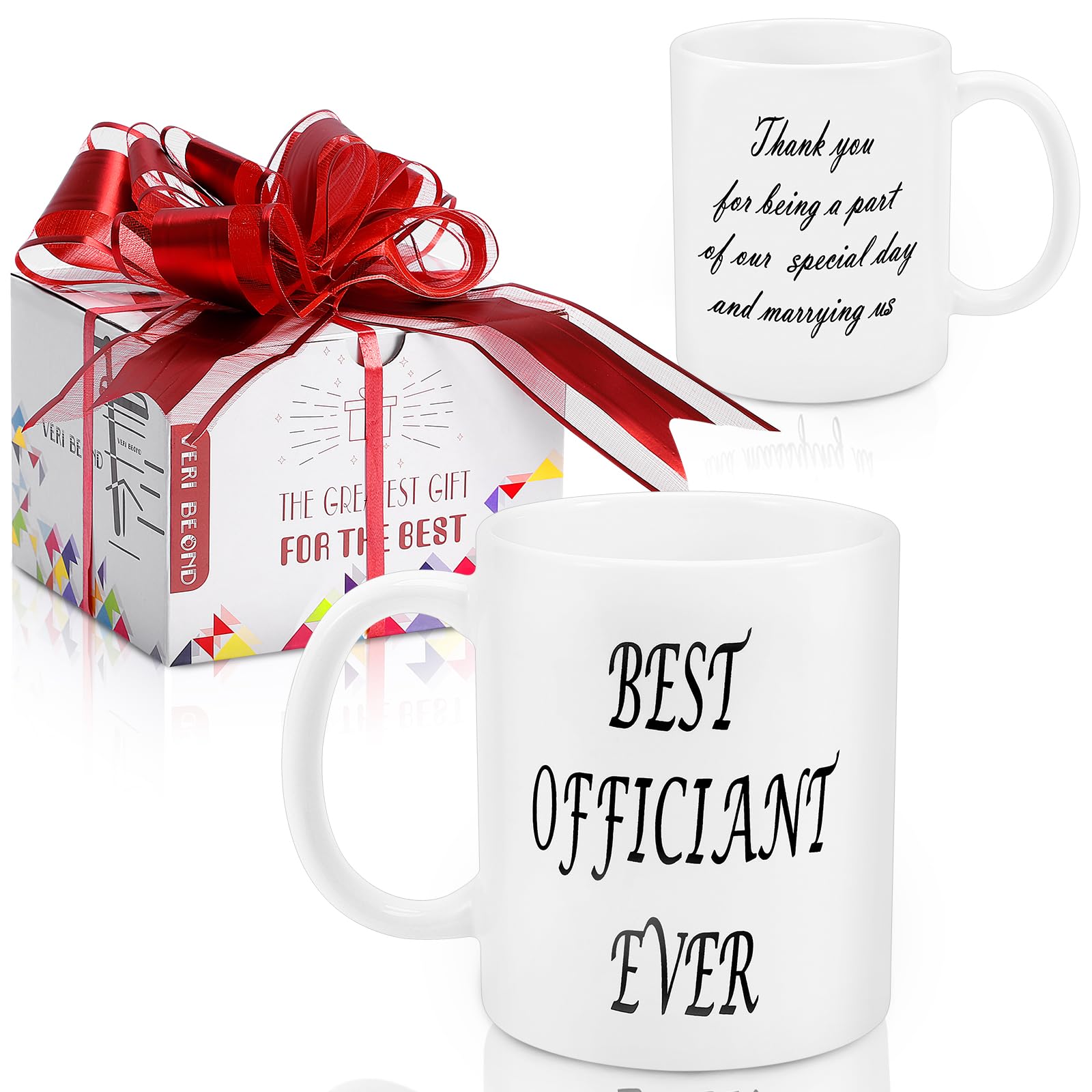 Veri Beond Wedding Officiant Mug, Present to that Special Person Performing the Marriage Ceremony Mug for Couple, Best Officiant Ever Mug Gifts from Bride & Groom, Thank You for Marrying Us Mug
