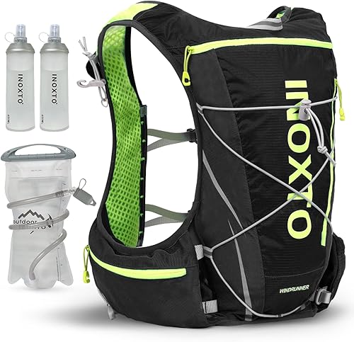 INOXTO Chaleco de hidratación, mochila ligera para correr en el agua, con bolsa de agua de 1.5 L, mochila para senderismo, senderismo, correr,
